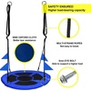 40 Inch Saucer Tree Swing Flying 660lb Weight Capacity 2 Added Hanging Straps Adjustable Multi-Strand Ropes Colorful Safe and Durable Swing Seat for Children Adults – Blue(Blue)